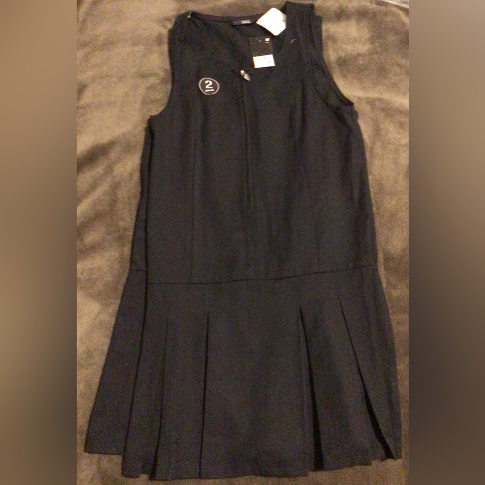 Next School Girls' Navy Zip-Front Pinafore, 2 pack